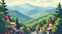 Gatlinburg Late Fall Foliage: Great Smoky Mountains Top